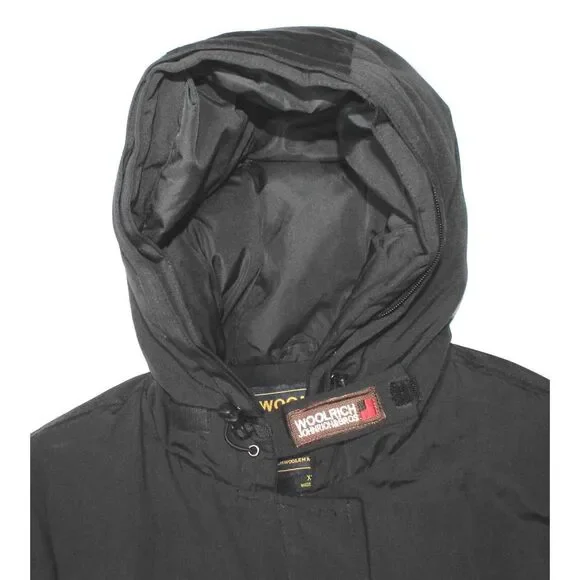Woolrich Blizzard Black Down Feather Filled Hooded Parka Womens Size XS - Picture 3 of 9